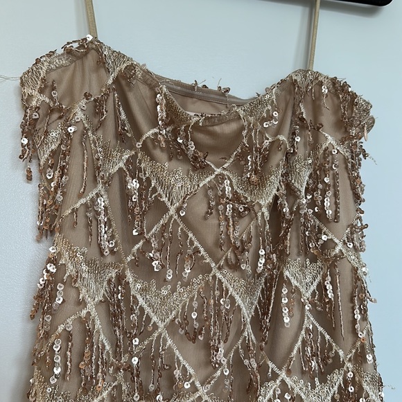 Showpo Sequin Champagne Mini Dress - Picture 6 of 7
